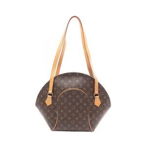 Louis Vuitton Ellipse Shopping Monogram Shoulder Bag Canvas Leather Brown